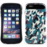 Wholesale Apple iPhone 6 Plus 5.5 Design Candy Shell Hybrid Case (Camouflage Teal)